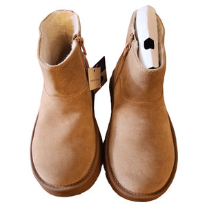 Universal Thread Boots Suede Booties with Memory Foam Insole Tan 9